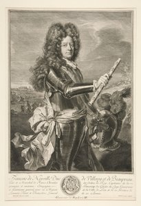François de Neufville, książę Villeroy i Beaupréau, marszałek Francji autorstwa Gérard Edelinck