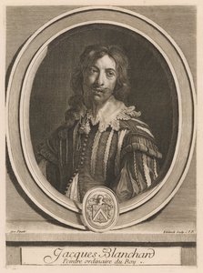 Jacques Blanchard, z książki Les hommes illustres ..., t. II, autorstwa Charlesa Perraulta autorstwa Gérard Edelinck