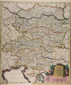 Circuli Austriaci orientalior pars in qua Austria propria et ab ea dependentes tum ducatus Stiriae, Carintiae, Carniolae tum comitatus hisce inclusi Cillensis et Goritiae singuli subdivisi autorstwa Gerard Valck