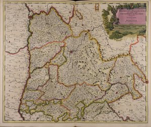 Delphinatus praefectura quae Gallis audit government of Daufhiné bipartitus in superiorem et inferiorem autorstwa Gerard Valck