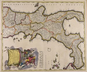 Italiae pars meridionalis quae nunc sceptri Hispanici regnum Neapolitanum in XII provincias divisum autorstwa Gerard Valck
