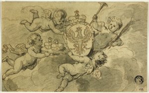 Putti i herb autorstwa Gerard de Lairesse