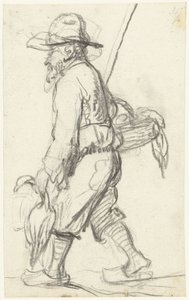 Myśliwy z koszem kaczek autorstwa Gerard ter Borch (II) (possibly)