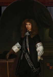Jakuba de Graeffa (1642-90). W mundurze oficera autorstwa Gerard ter Borch (II) (signed by artist)
