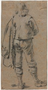 Człowiek stojący widziany z tyłu, c. 1630. autorstwa Gerard ter Borch