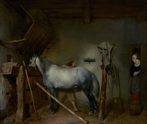 Stajnia dla koni autorstwa Gerard ter Borch