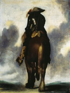 Mężczyzna na koniu, widziany od tyłu autorstwa Gerard ter Borch