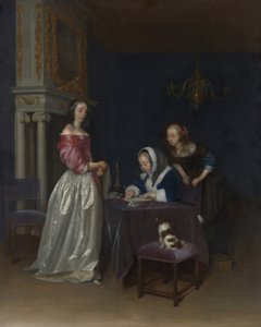 Ciekawość, ok. 1660-62 autorstwa Gerard ter Borch
