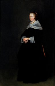Portret damy (olej na panelu) autorstwa Gerard ter Borch or Terborch