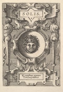 Popiersie Sol otoczone plecieniem, z cyklu „Deorum dearumque”, zestaw obrazów z..., 1573
