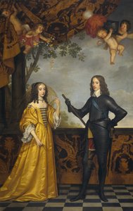 Podwójny portret Wilhelma II (1626-1650), księcia Orańskiego i jego żony Marii Stuart (1631-1660).