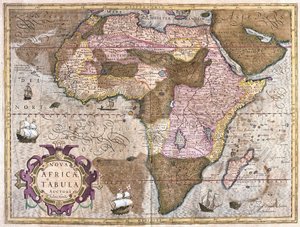 Afryka (grawerowanie autorstwa Gerardus Mercator