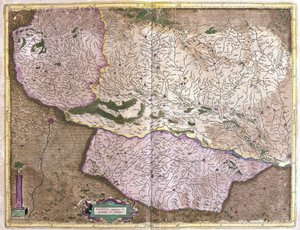 Alzacja, północna Francja (grawerowanie autorstwa Gerardus Mercator