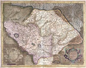 Ankona i Spoleto, Włochy (Grawerowanie autorstwa Gerardus Mercator