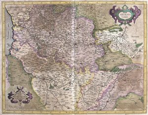 Artois, Francja (Grawerowanie autorstwa Gerardus Mercator