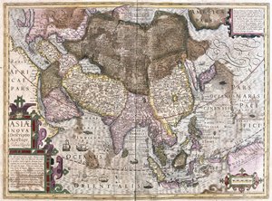Azja (grawerowanie autorstwa Gerardus Mercator