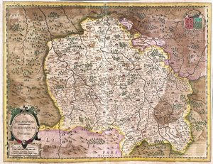 Bourbonnais, Francja (Grawerowanie autorstwa Gerardus Mercator