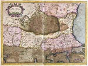 Bułgaria i Rumunia (grawerowanie autorstwa Gerardus Mercator