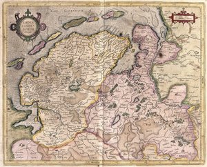 Emden i Oldenburg, Niemcy (grawerowanie autorstwa Gerardus Mercator