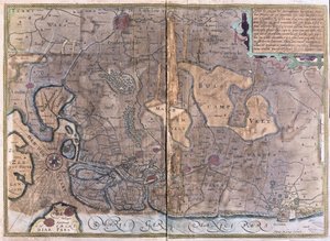 Flandria, Belgia (grawerowanie autorstwa Gerardus Mercator