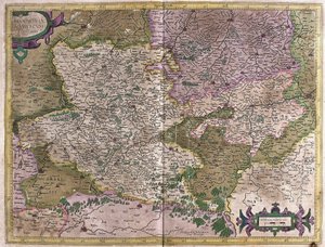 Hainaut, Namur, Belgia (Grawerowanie autorstwa Gerardus Mercator