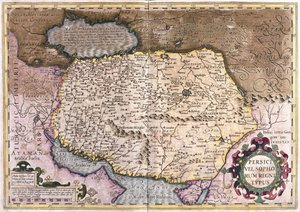 Irak i Afganistan (grawerowanie autorstwa Gerardus Mercator