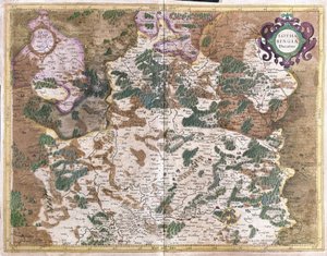 Lotaryngia, Francja (grawerowanie autorstwa Gerardus Mercator