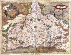Morawy, Czechy (grawerowanie autorstwa Gerardus Mercator