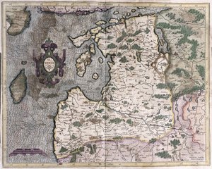 Region Północnego Bałtyku, Ryga, Łotwa (grafika autorstwa Gerardus Mercator