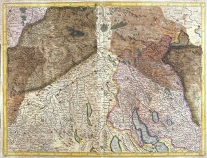 Szwajcaria (grawerowanie autorstwa Gerardus Mercator