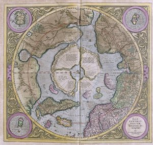 Regiony bieguna północnego autorstwa Gerardus Mercator