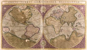 Globus (grawerowanie autorstwa Gerardus Mercator
