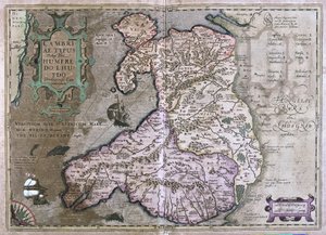 Walia, Wielka Brytania (grawerowanie autorstwa Gerardus Mercator
