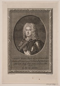 duński: Christian Frederik hrabia Haxthausen autorstwa Gerhard Ludvig Lahde
