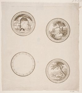 Cztery winiety do bajek La Fontaine autorstwa Gerhard Ludvig Lahde