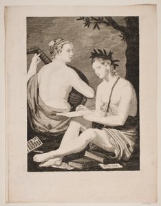 Terpsichore i Kalliope autorstwa Gerhard Ludvig Lahde