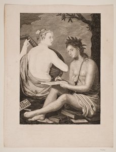 Terpsichore i Kalliope autorstwa Gerhard Ludvig Lahde