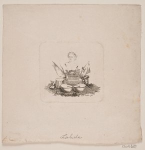 Winieta z popiersiem Sophron autorstwa Gerhard Ludvig Lahde