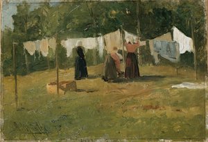 Suszenie ubrań autorstwa Gerhard Peter Frantz Vilhelm Munthe