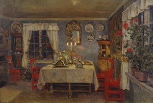 Wnętrze z salonu artysty autorstwa Gerhard Peter Frantz Vilhelm Munthe