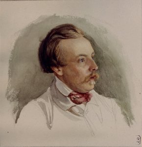 Portret malarza Aleksandra von Kotzebue 1815-1889, lata 40. XIX wieku autorstwa Gerhard Wilhelm Reutern von
