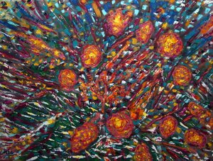 Abstract Floral II, 2023 (olej na płótnie)