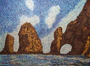 Cabo Arch, 2018 (olej na płótnie) autorstwa Gerhardt Isringhaus
