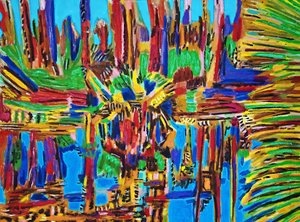 Estuario Abstracto II, .2018 (olej na płótnie)