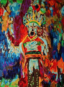Inca Shaman, 2019 (olej na płótnie)