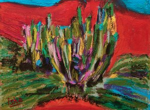 Saguaro Spirit, 2018, olej na płótnie