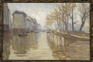 Quai Montebello (powódź w 1910 r.) autorstwa Germain Eugene Bonneton