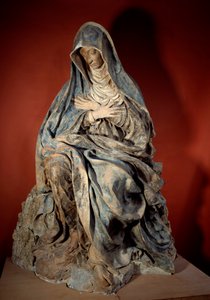 Rzeźba Dziewicy Bólu autorstwa Germaina Pilona (1535-1590) XVI-wieczny Paryż, Luwr