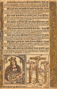 Broadside z dwiema scenami z życia Chrystusa i groteskowymi granicami autorstwa German 15th Century
