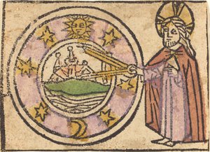 Chrystus mierzy kulę ziemską autorstwa German 15th Century